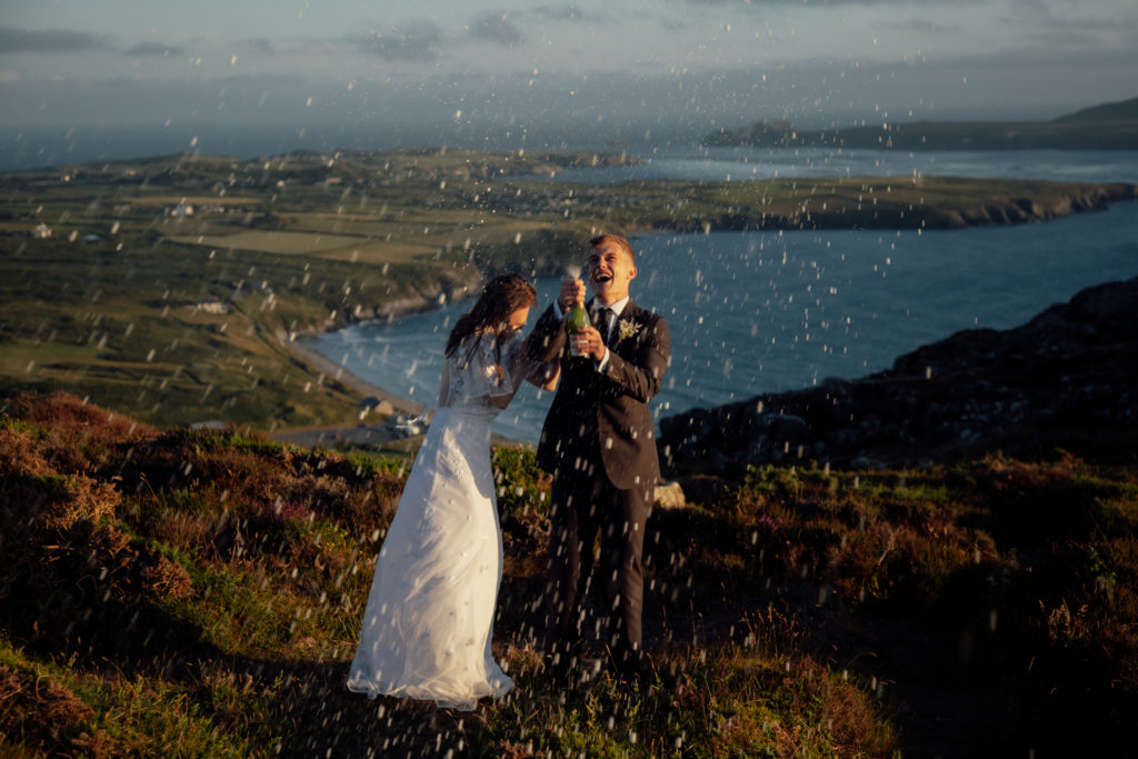 a bride and groom who followed wales wedding rules