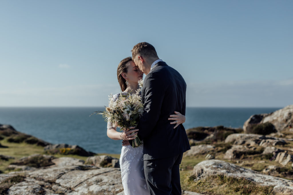 a bride and groom who followed wales wedding rules