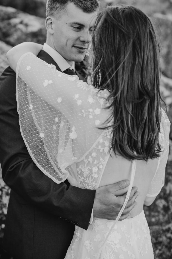 a bride and groom who followed wales wedding rules