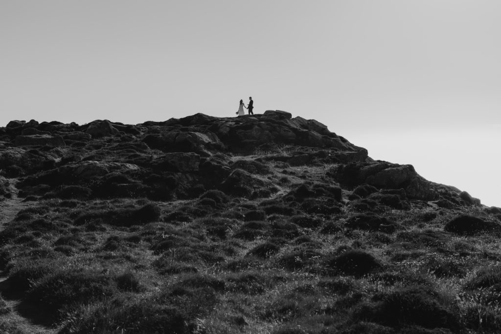 a bride and groom who followed wales wedding rules