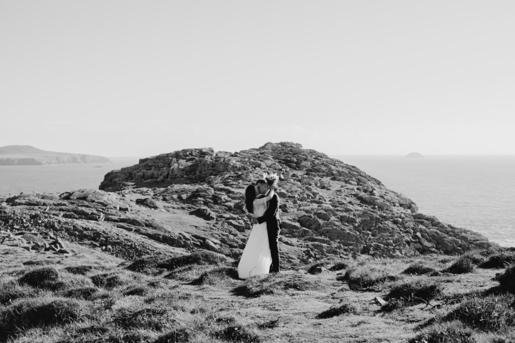 a bride and groom who followed wales wedding rules