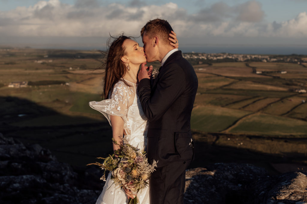 a bride and groom who followed wales wedding rules