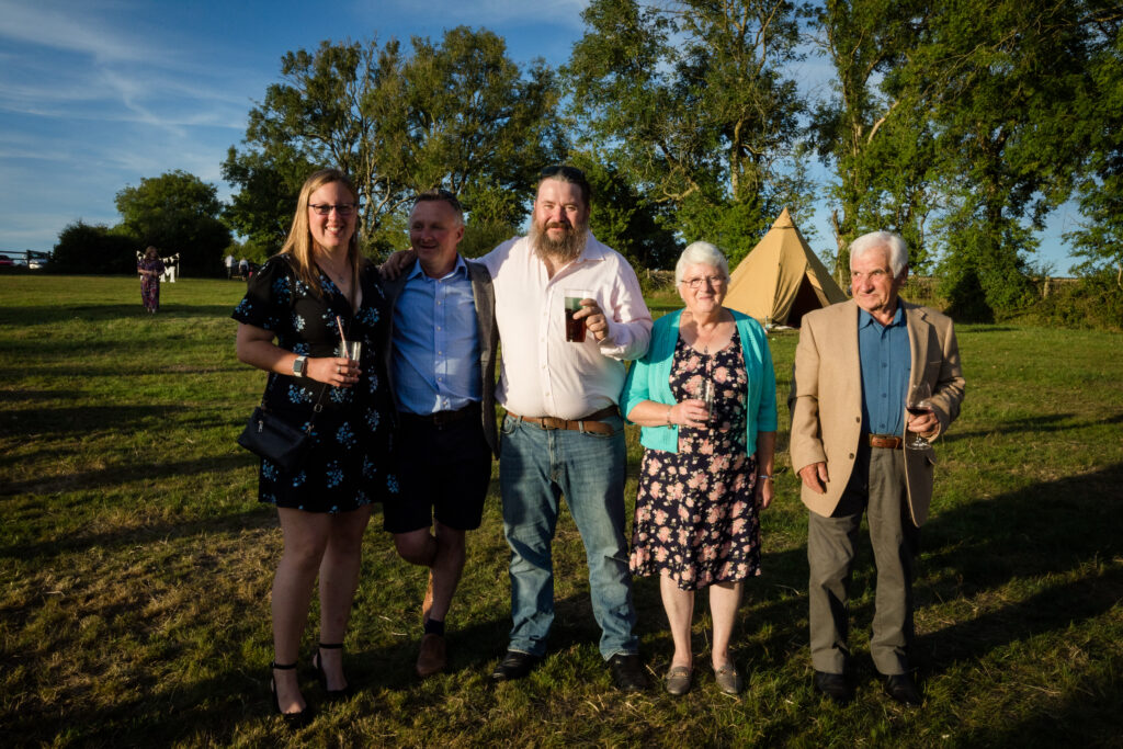 Summer wedding guests