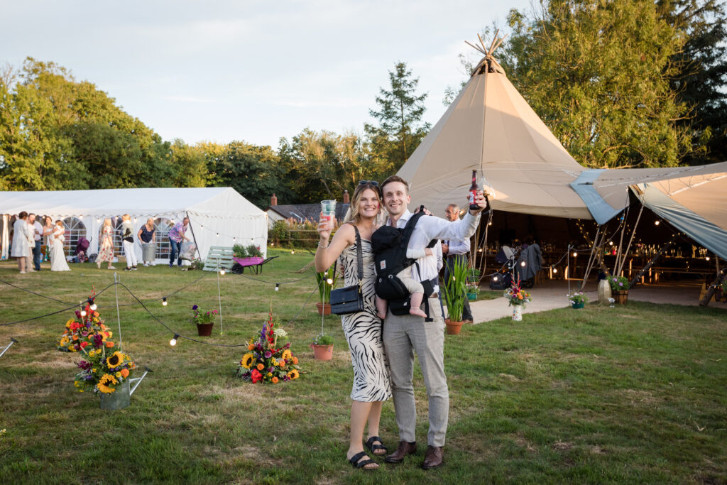 Summer wedding guests