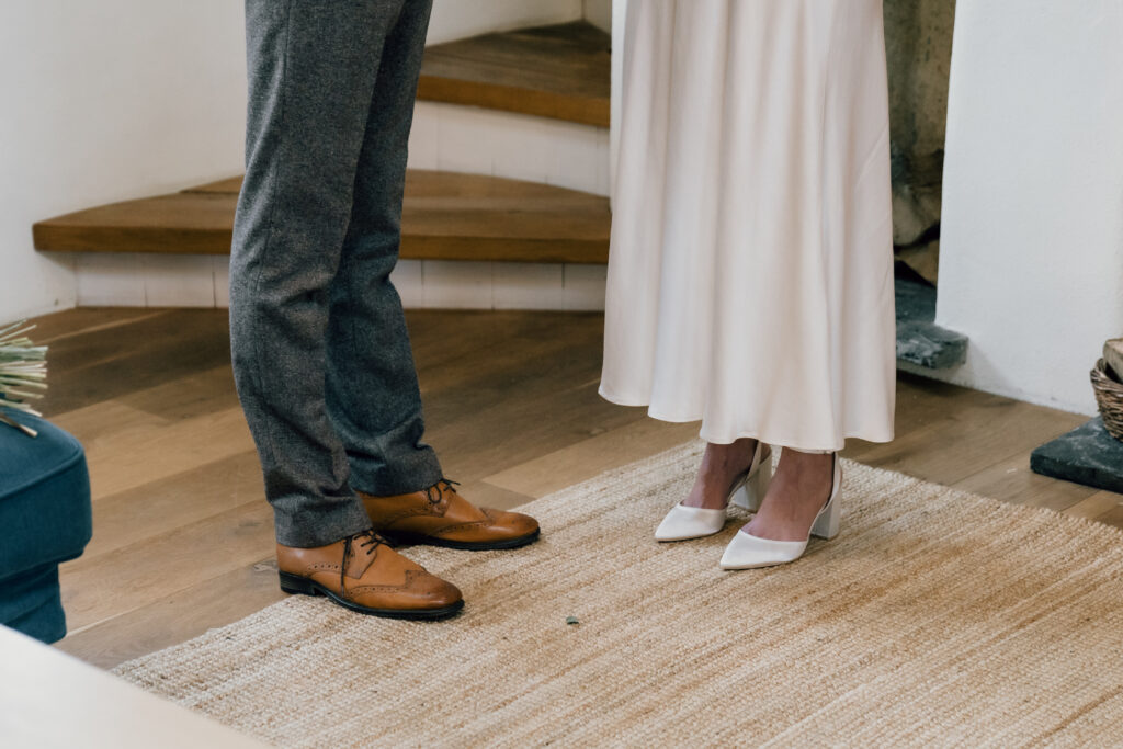 Nantwen elopement bride and groom