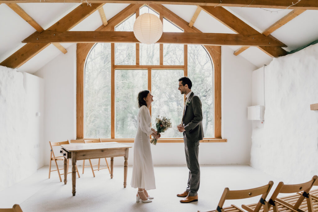 Nantwen elopement bride and groom