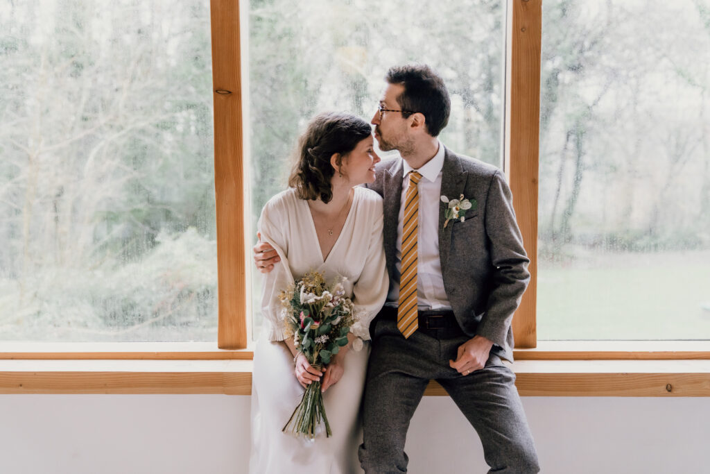 Nantwen elopement bride and groom