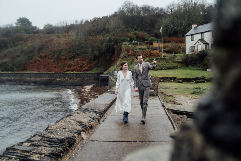 Nantwen elopement bride and groom