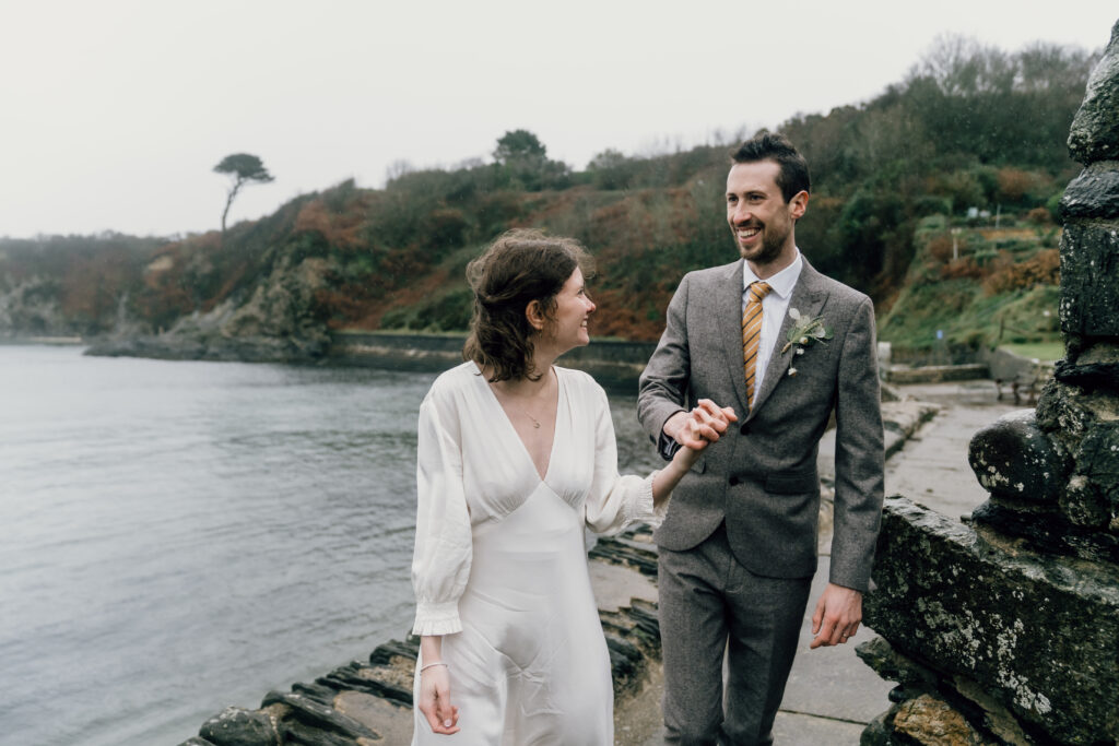 Nantwen elopement bride and groom