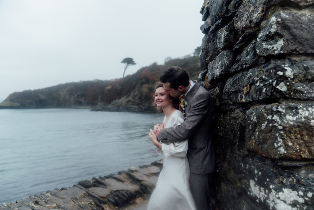 Nantwen elopement bride and groom