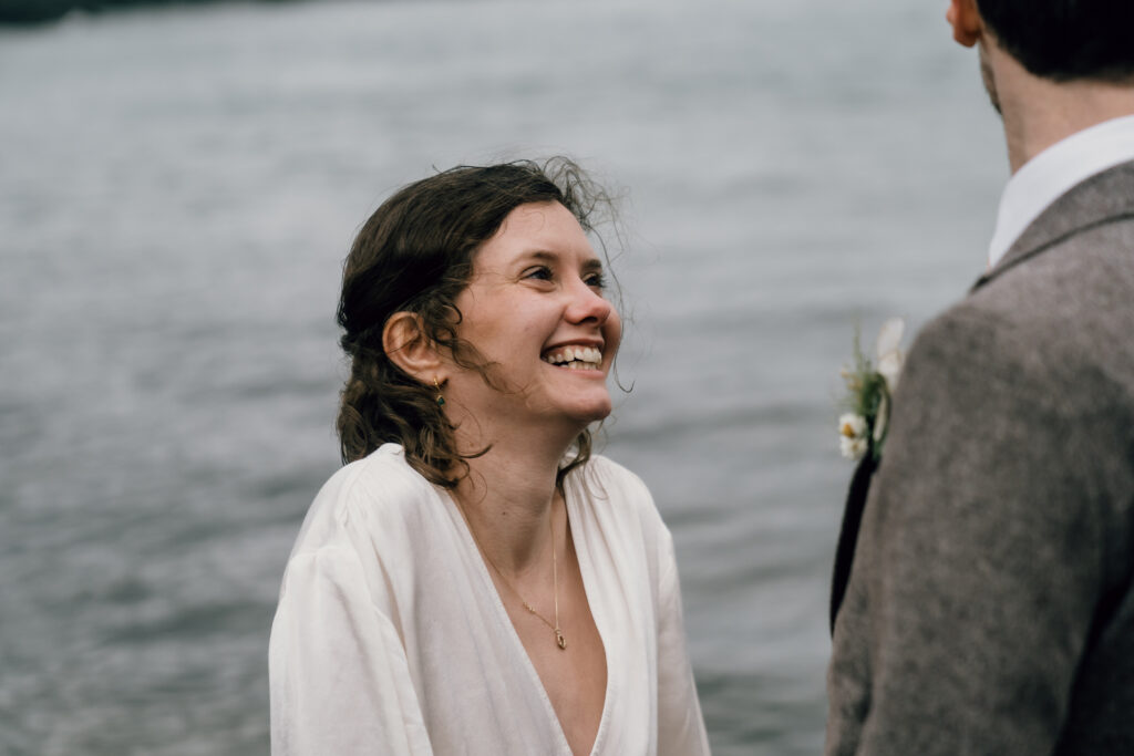 Nantwen elopement bride and groom