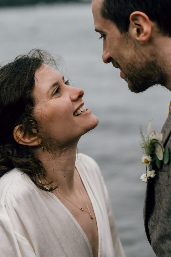 Nantwen elopement bride and groom