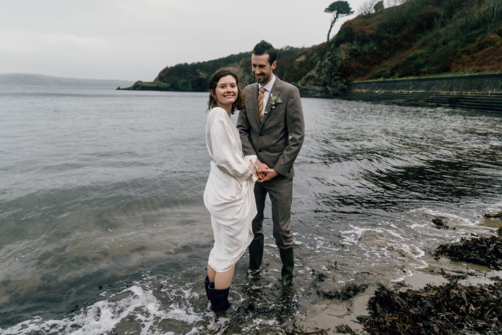 Nantwen elopement bride and groom