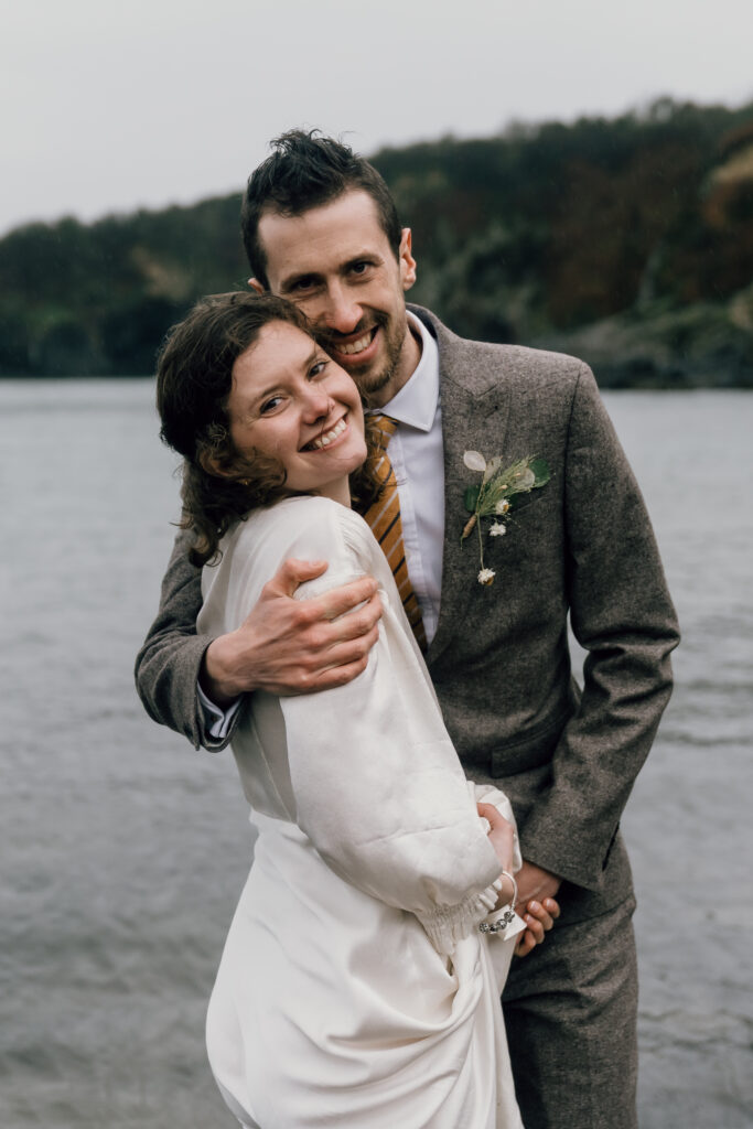 Nantwen elopement bride and groom