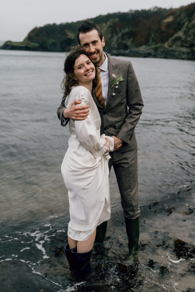 Nantwen elopement bride and groom