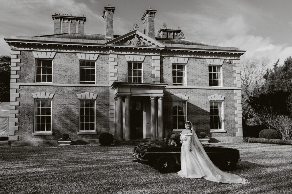 Wedding Photography at Garthmyl Hall, could in the grounds. 